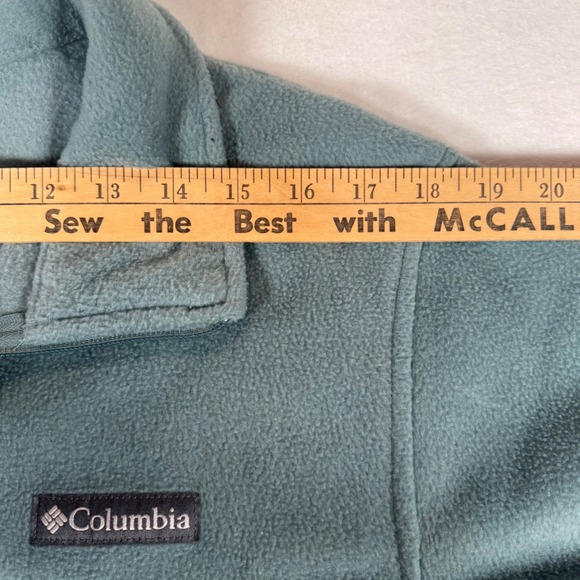 Columbia Fleece Jacket Full Zip Green Outdoors Activewear Womens Large - Picture 6 of 10